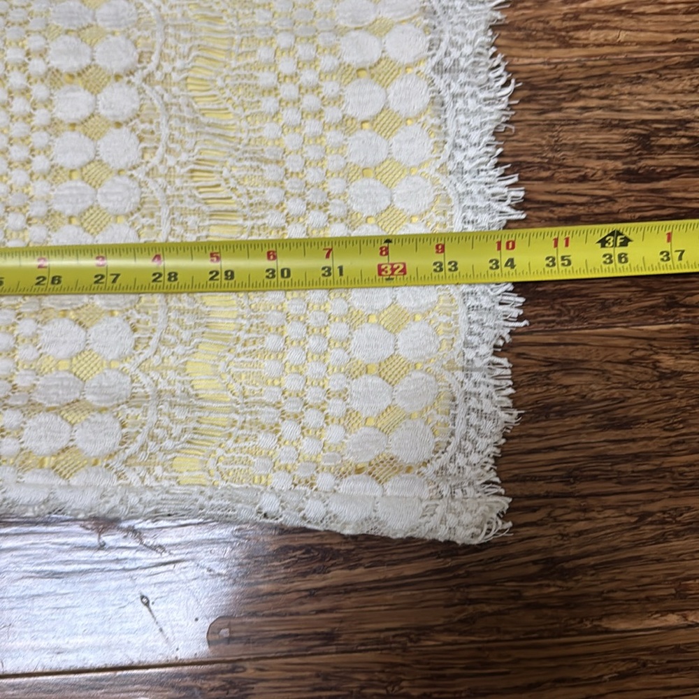 Jessica Howard yellow white lace overlay sleeveless pencil dress size 6P - Picture 16 of 16